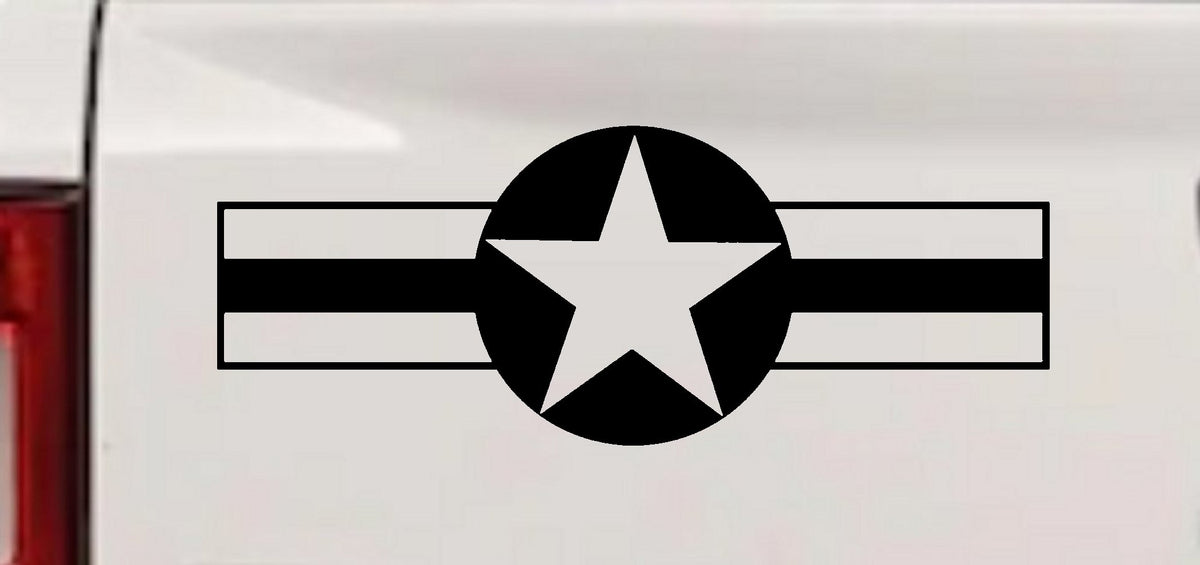 Army Star Bars Military Decal for Car Truck Window Vinyl Sticker
