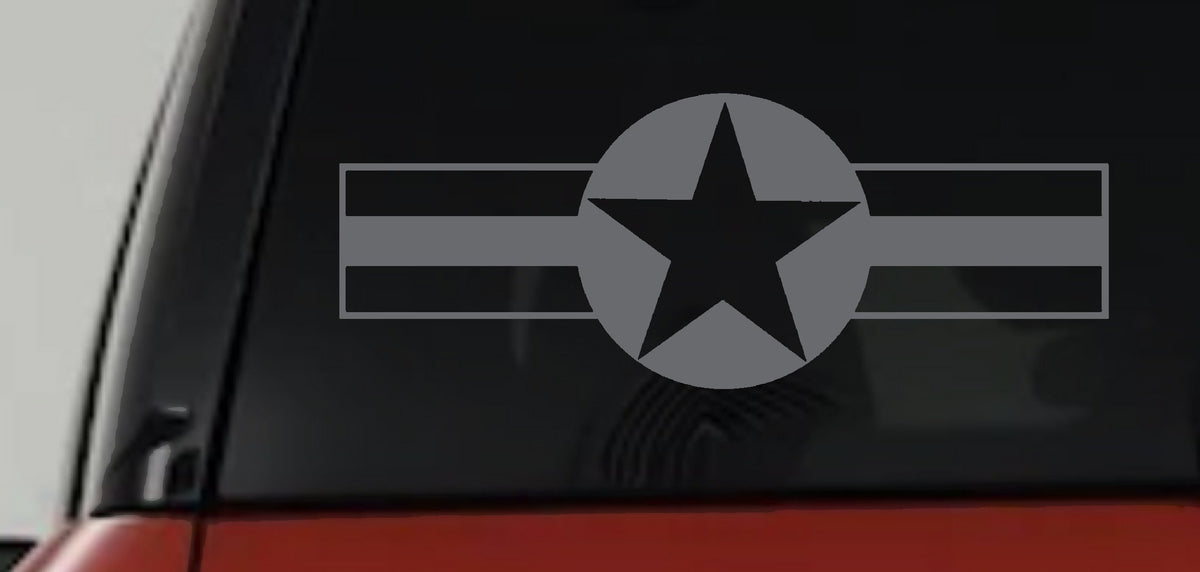 Army Star Bars Military Decal for Car Truck Window Vinyl Sticker