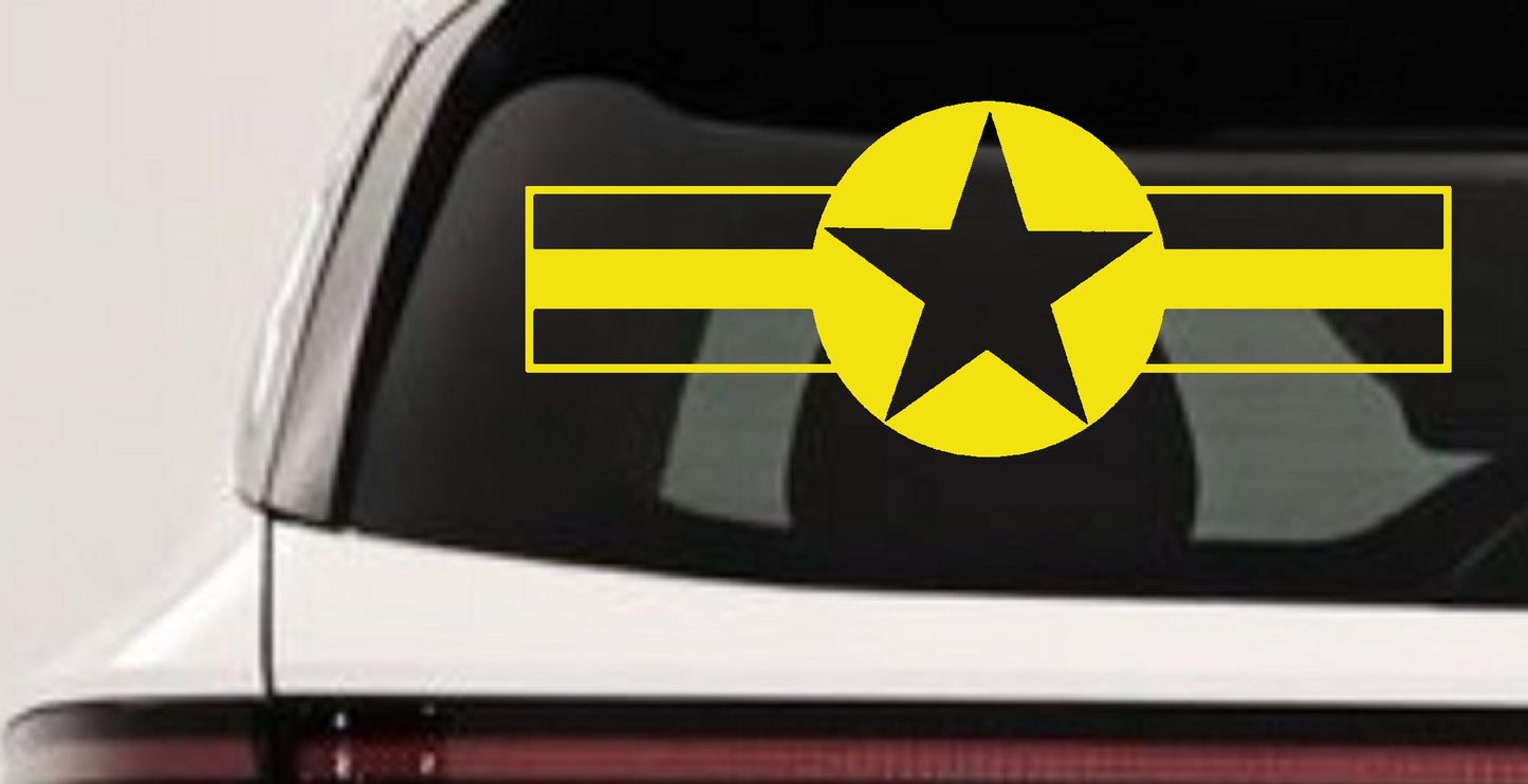 Army Star Bars Military Decal for Car Truck Window Vinyl Sticker