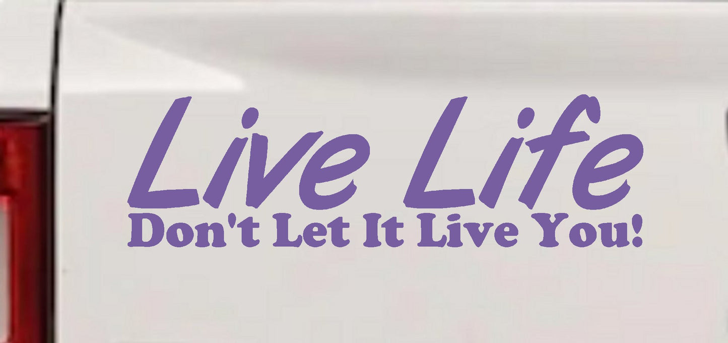 Live Life Inspirational Car Truck Window Vinyl Decal Sticker