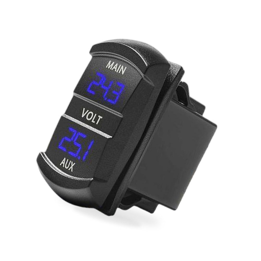 12V-24V Dual Voltmeter Battery Monitor LED Digital Car Boat Marine Gauge