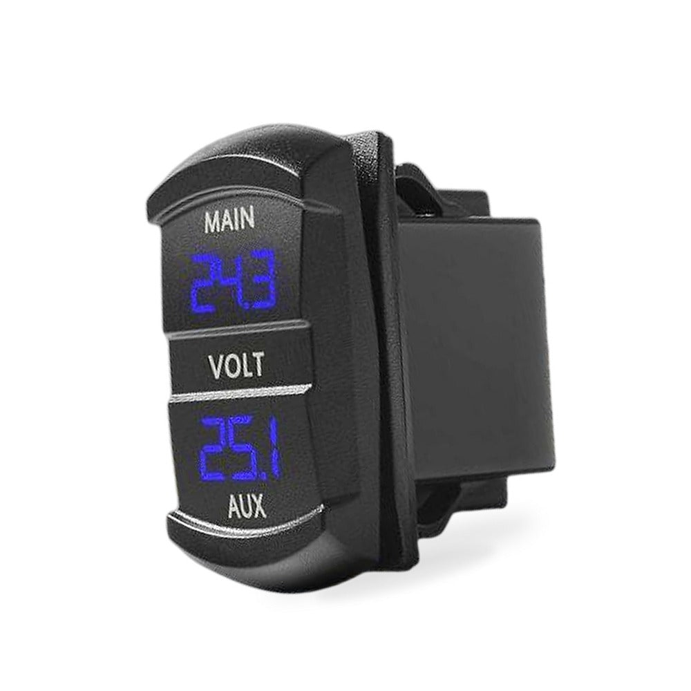 12V-24V Dual Voltmeter Battery Monitor LED Digital Car Boat Marine Gauge