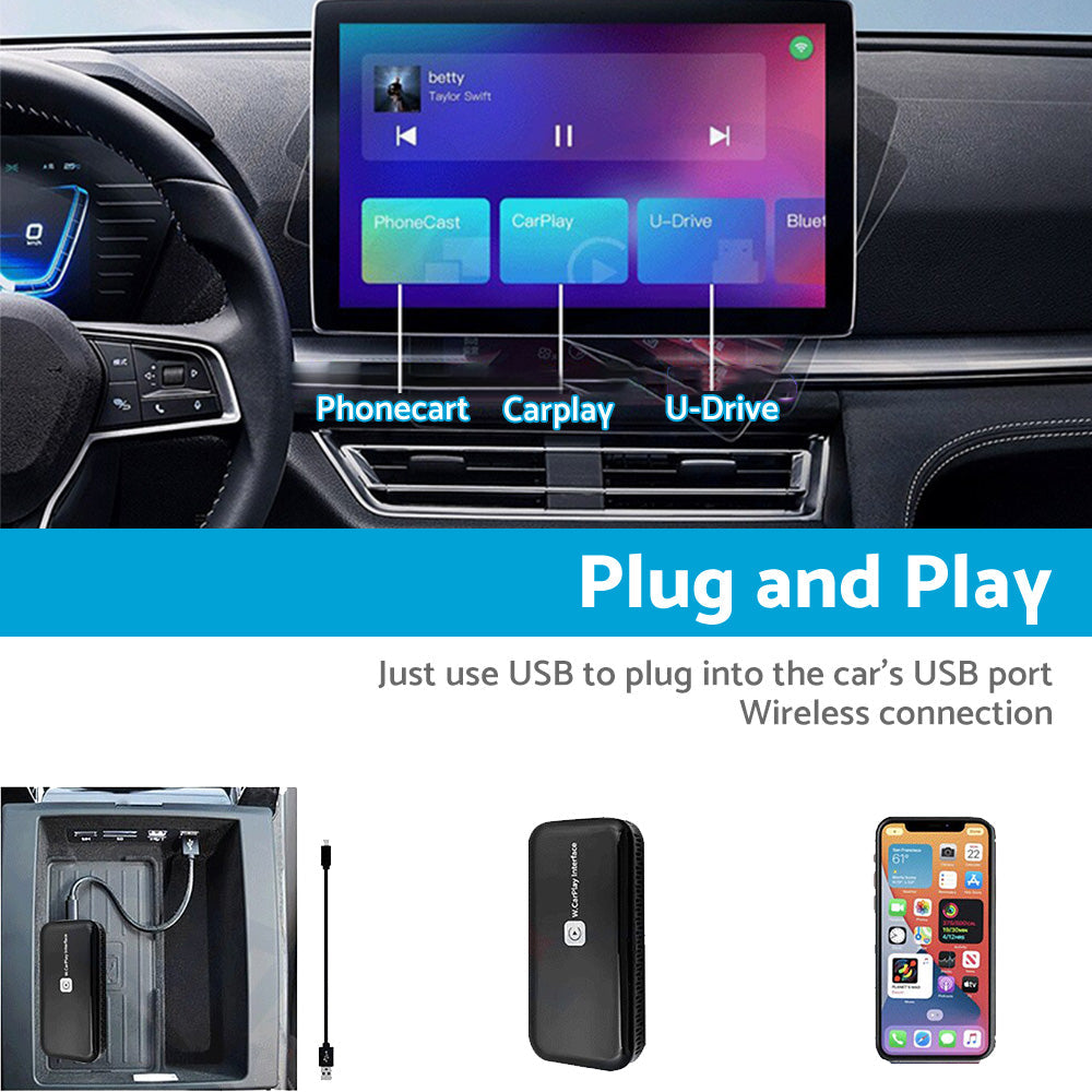 Smart 5G WiFi CarPlay Dongle Suitable for Apple CarPlay Cars