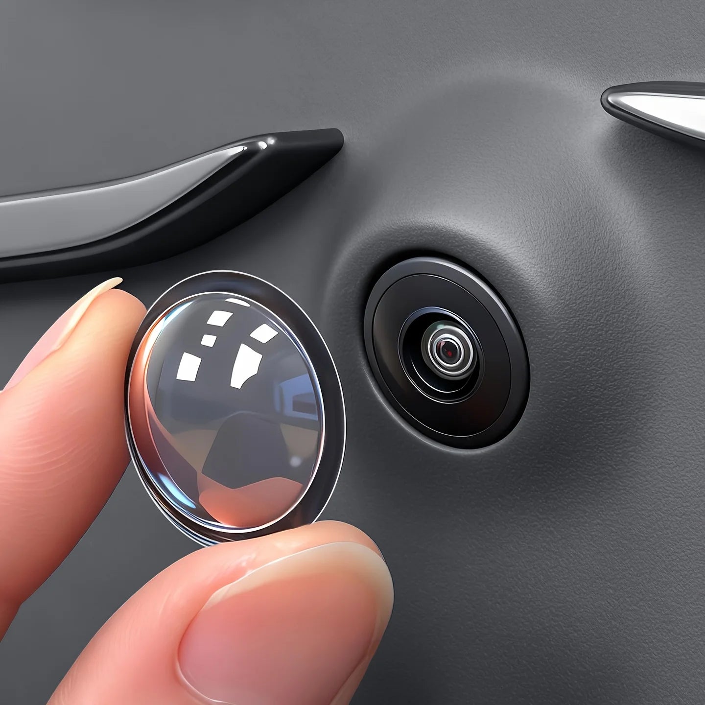 2/4pcs Car Camera Lens Protective Cover 360 Panoramic Reversing Camera Lens Guards HD Scratch Resistant Modification Accessory