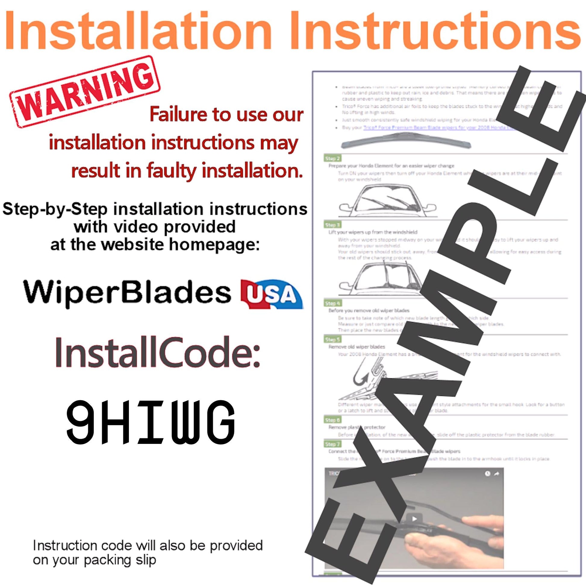 2015 Nissan Juke Wiper Blades w/2yr Wear Warranty (Set of 3) w/Rear Beam Wipers-4