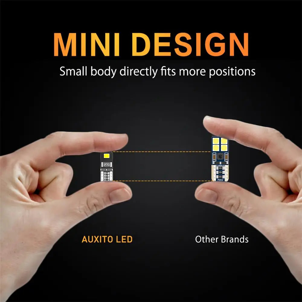 AUXITO W5W T10 194 Canbus LED | Interior Signal Light 2–10 Pack