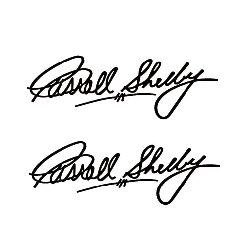 Carroll Shelby Interior & Window Vinyl Decal for Ford Mustang | 2-Piece Sticker