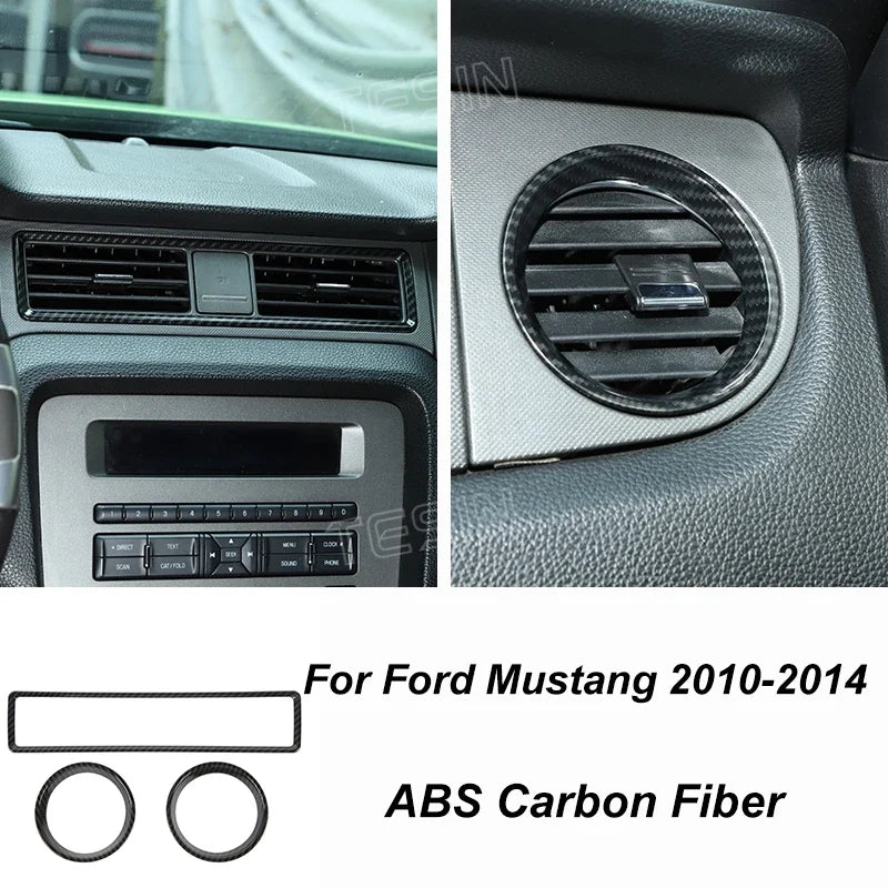 Carbon Fiber Grain Interior & Exterior Decoration Sticker for Ford Mustang (2009-2014) | Kit