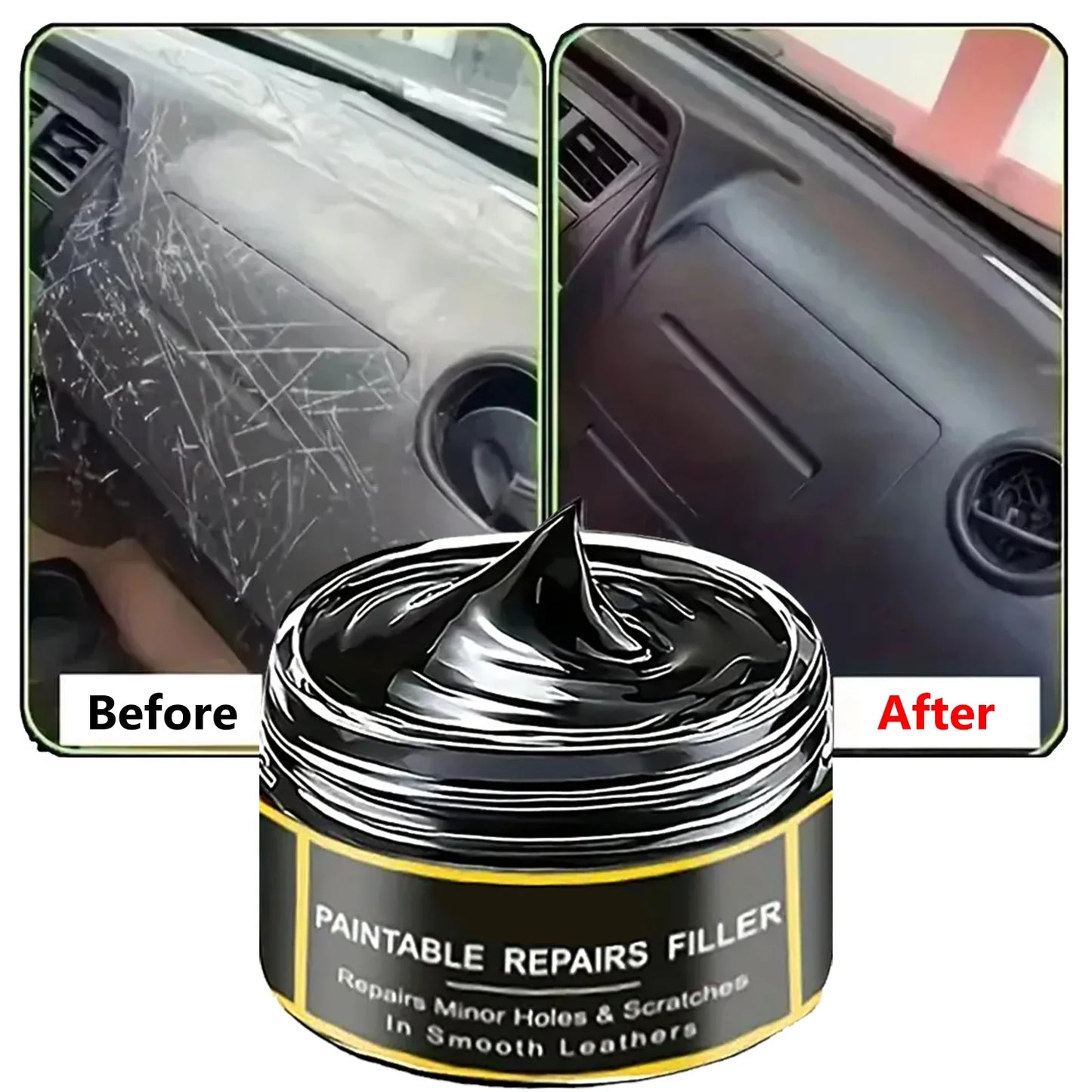 Car Interior Plastic & Leather Scratch Repair Paste | Anti-Aging Kit