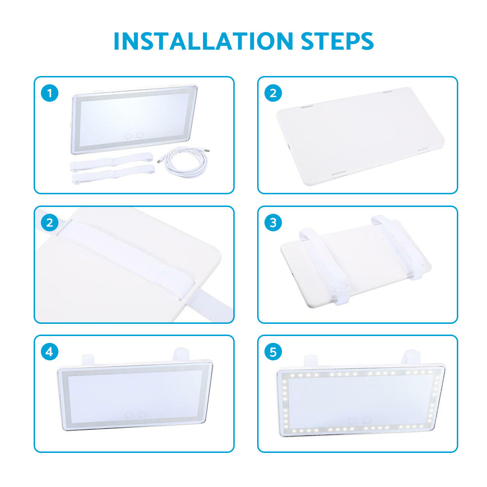Car Sun Visor LED Makeup Mirror Suitable for Vehicle Use