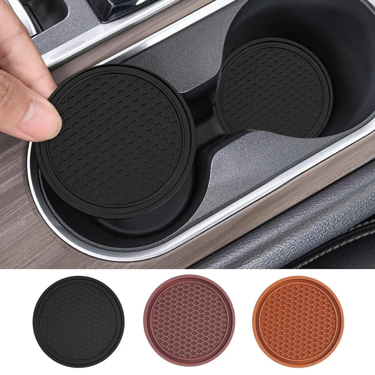 New Car Cup Holder Anti-Slip Silicone Insert Coaster Mat Universal Car Accessories Black Fit For Most Cars