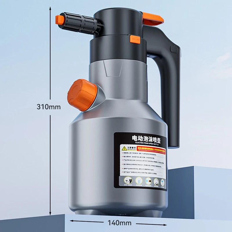 LEIBOO 2L Powerful Electric Foam Sprayer Car Wash Snow Foam Spray Bottle Rechargeable Auto Wash Sprayer Can Car Accessories
